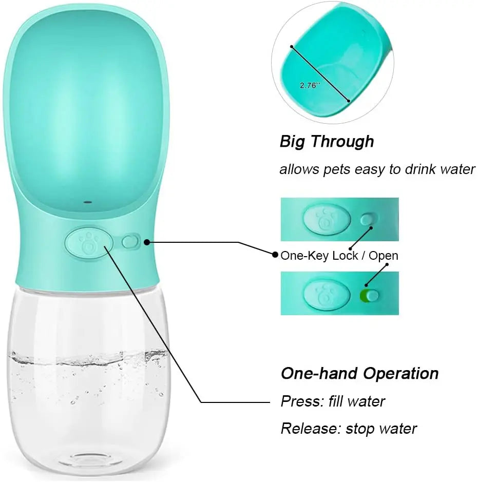 Botella De Agua Portátil Para Perros | Bebedero De Viaje Multiuso